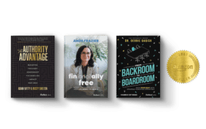 authority advantage financially free and backroom to boardroom covers